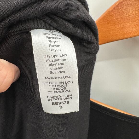 MICHAEL STARS Evereve Black Ruched Skirt Black Off the Shoulder Dress // S - Picture 9 of 9